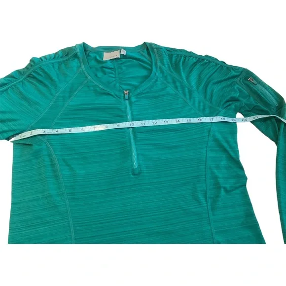 Athleta Women’s Long Sleeve Pullover 1/4 Zip Green Athletic Shirt Activewear XL - Picture 6 of 15